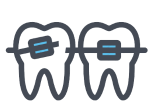 Graphic representing broken braces